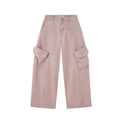 DIDDI_MODA_Washed_Gray_Green_Vintage_Pocket_Wide_Leg_Natural_Waist_Women&