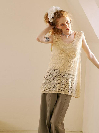 DIDDI MODA Washed Long Sleeve Overshirt Sleeveless Tank Women&