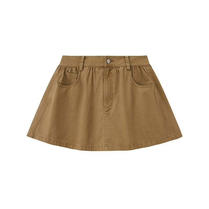 DIDDI_MODA_Washed_Vintage_Ruching_Low_Waist_Women&