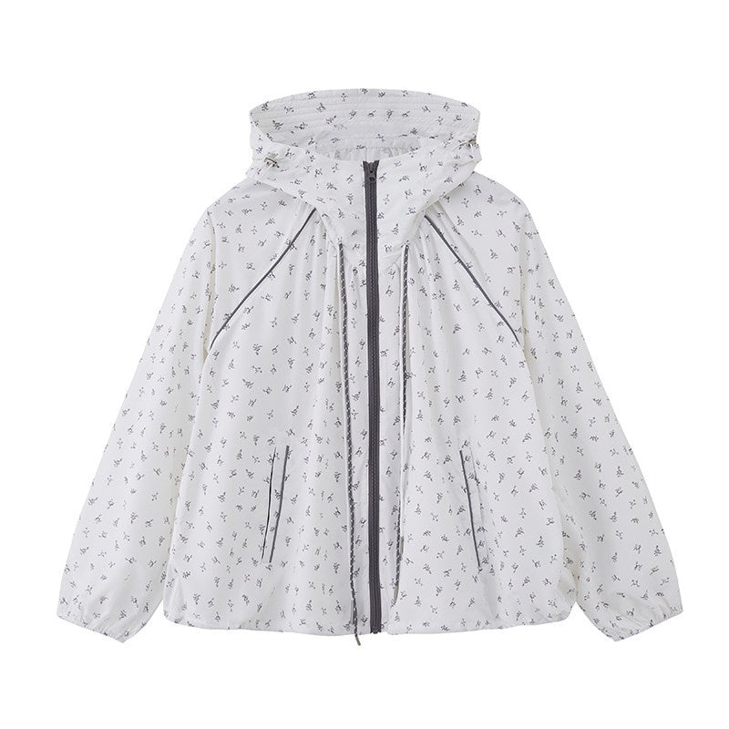 DIDDI_MODA_White_Floral_Drawstring_Colorblock_Loose_Uv_Women&