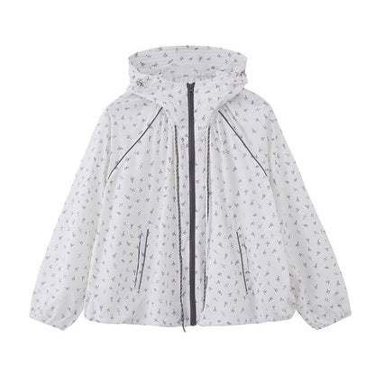 DIDDI_MODA_White_Floral_Drawstring_Colorblock_Loose_Uv_Women&