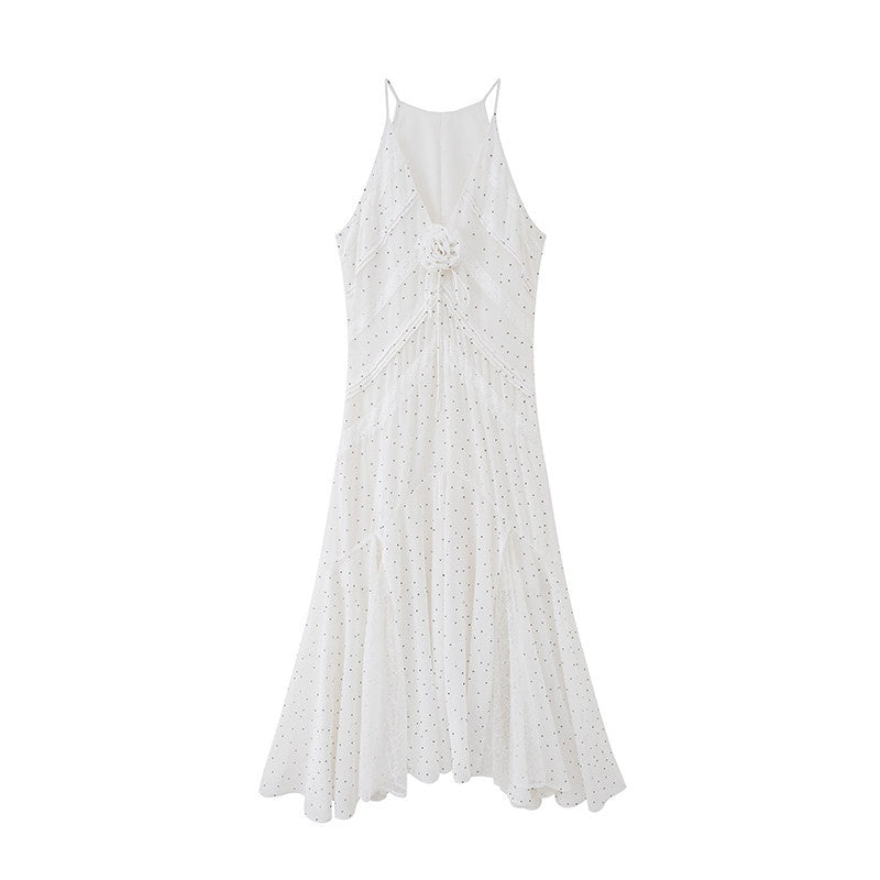 DIDDI_MODA_White_Polka_Dot_V-neck_Spaghetti_Strap_Lace_Splice_Women&