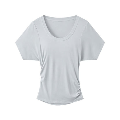 DIDDI_MODA_White_Ruched_Waist_Slim_Fit_Women&