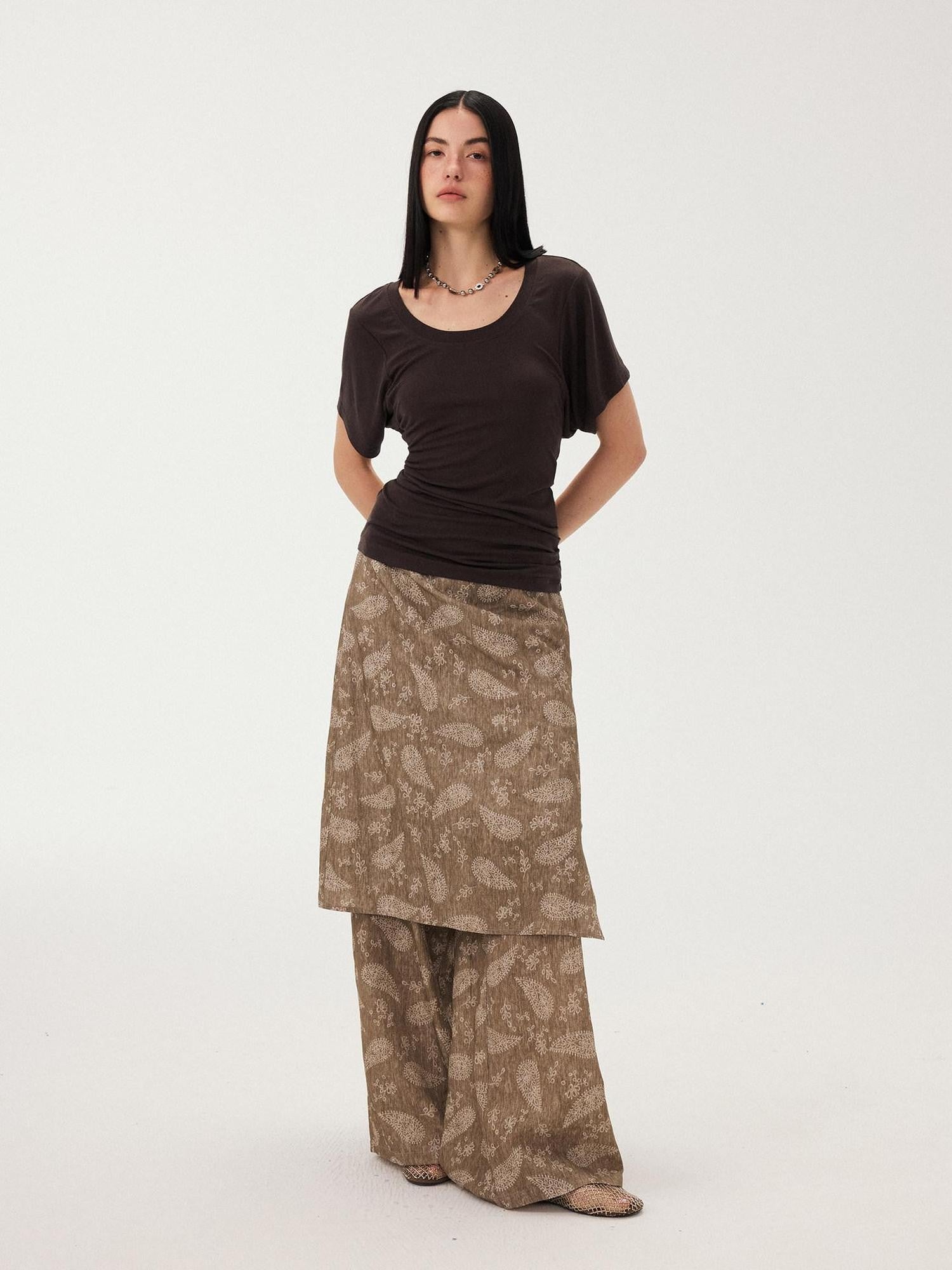 DIDDI MODA White Ruched Waist Slim Fit Women&