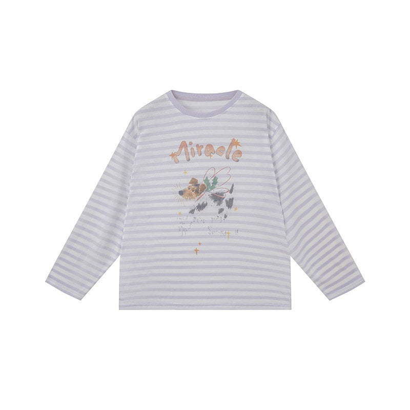 DIDDI_MODA_Yellow_Striped_Round_Neck_Women&