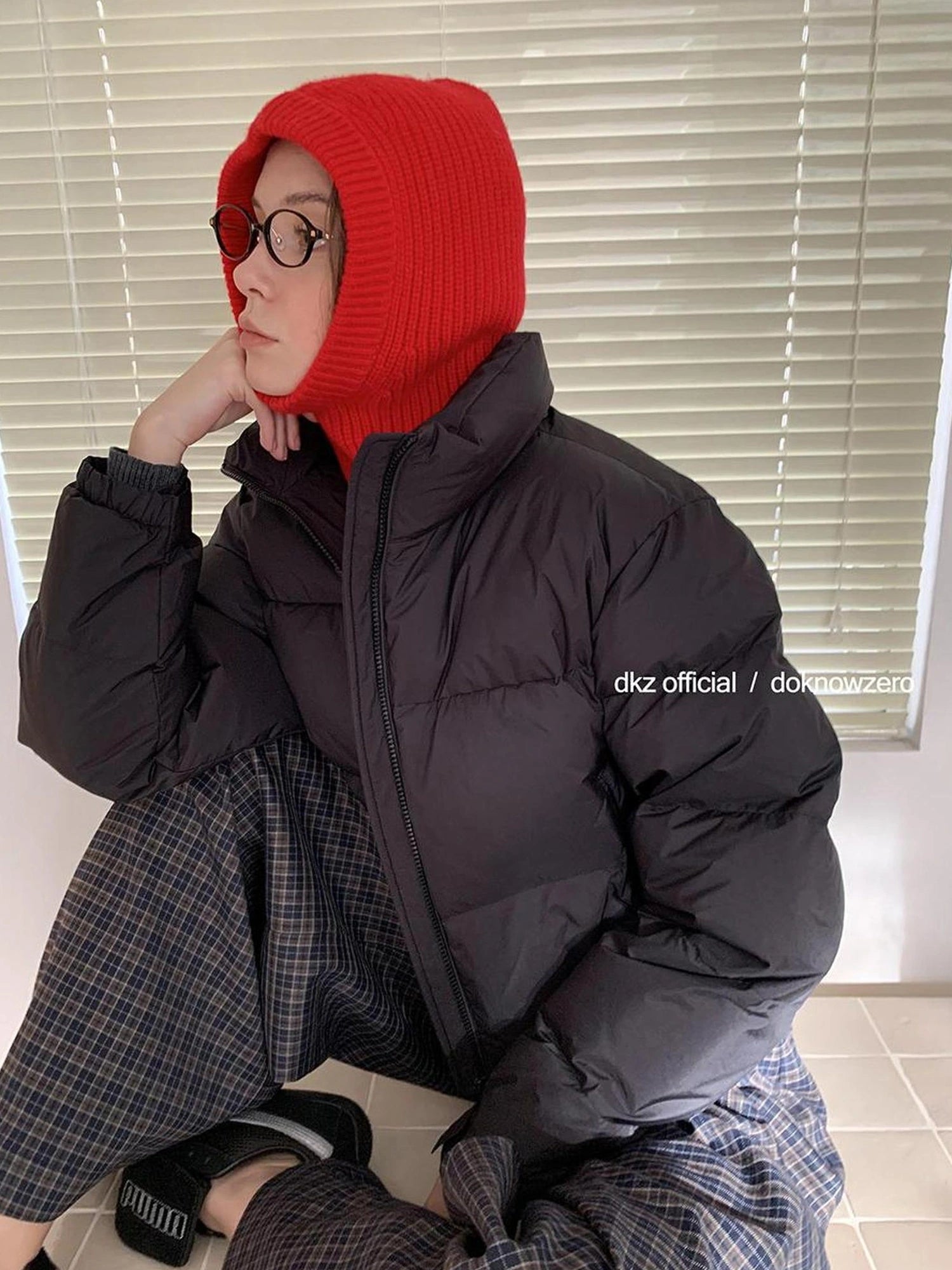DKZ OFFICIAL 100 % Wool Balaclava Knitted Hat