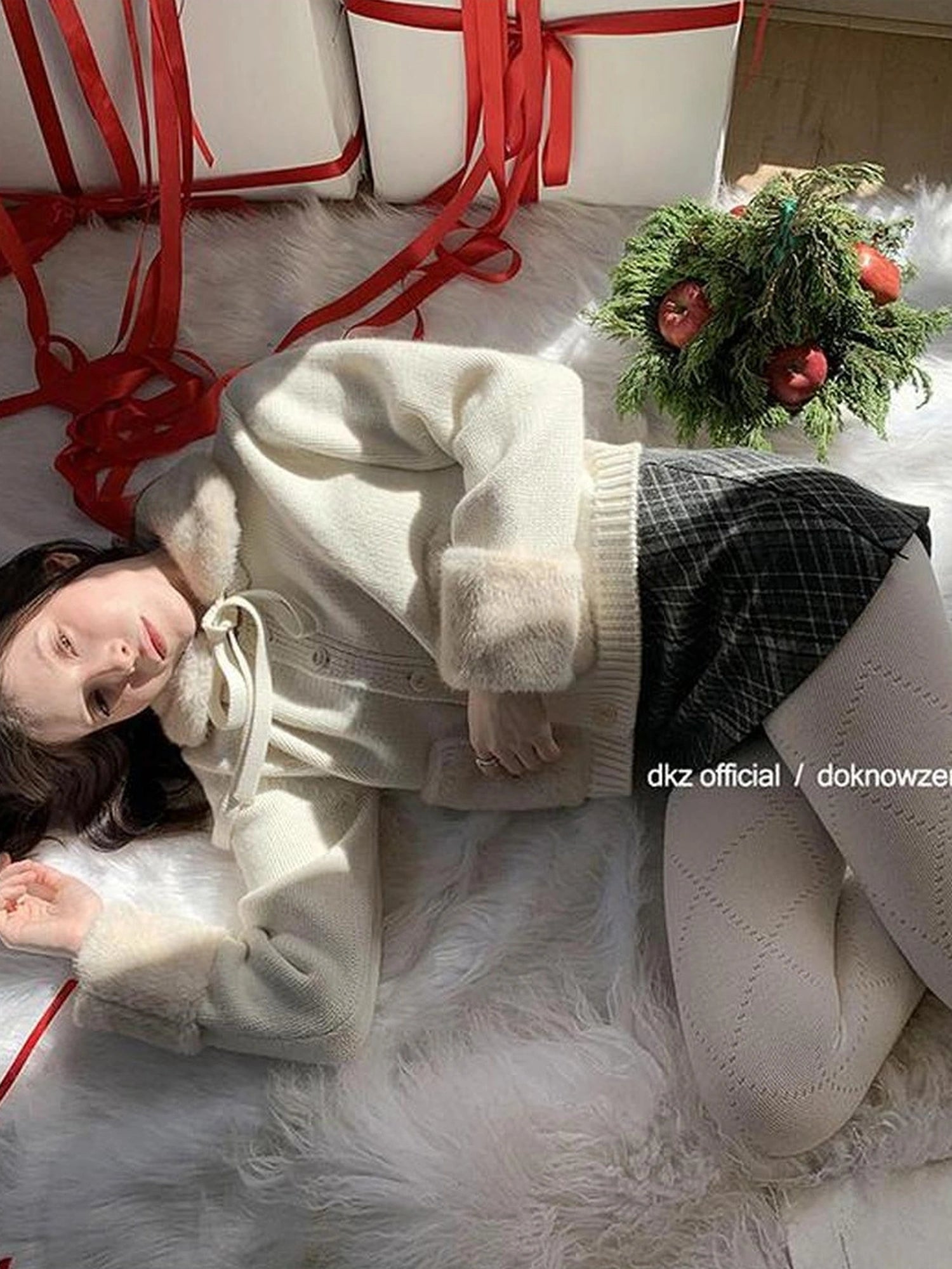 50 Percent Wool Detachable Collar Knit Cardigan Women Winter Short Coat V-neck T-shirt Long Sleeve