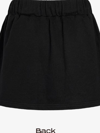 DKZ OFFICIAL A Line Knit Skirt With Built In Shorts