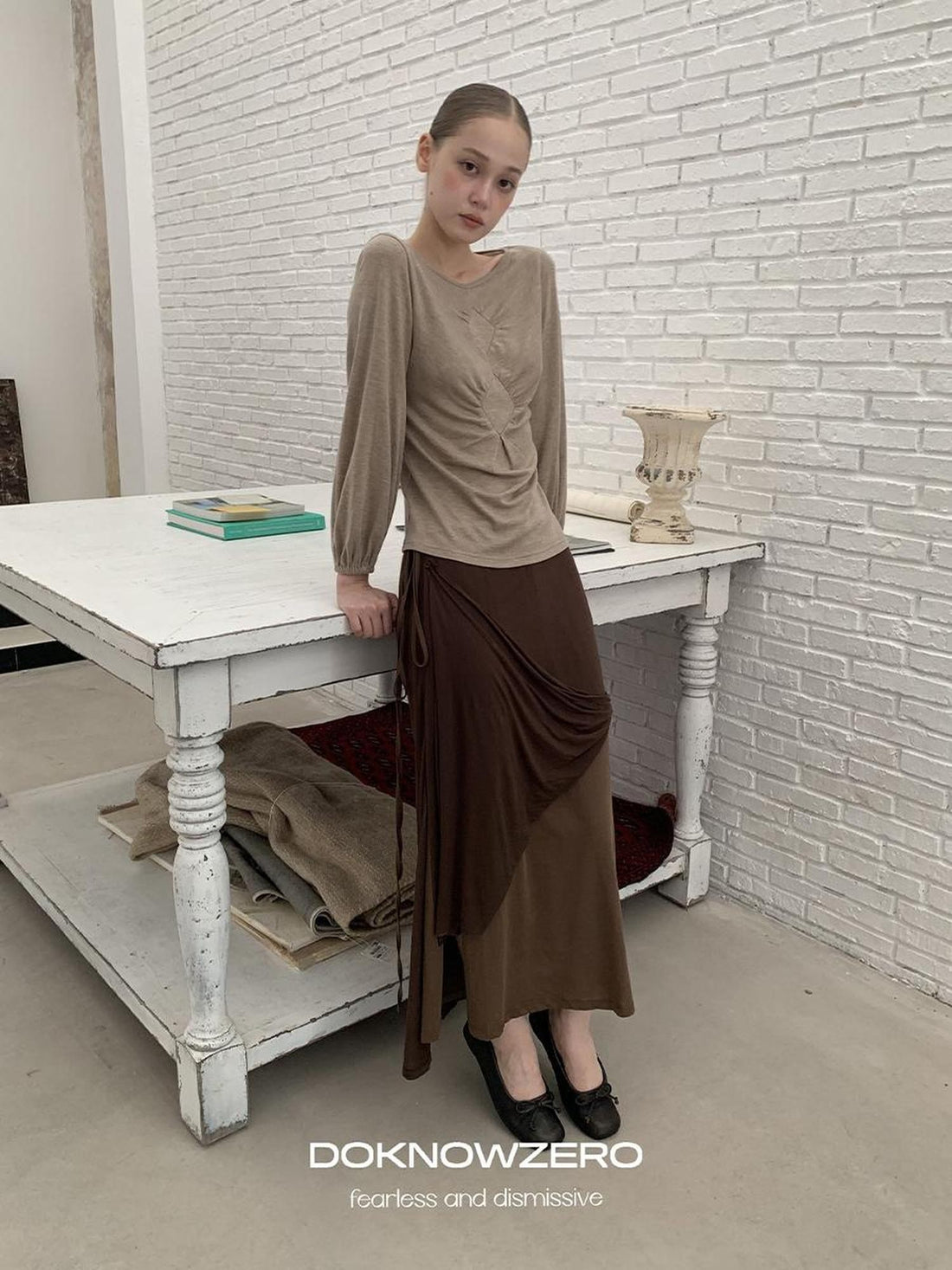 DKZ OFFICIAL Adjustable Tie Loose Draped H Shape Viscose Women&