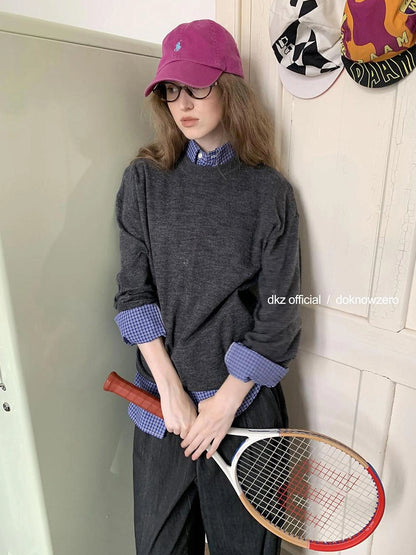 DKZ OFFICIAL Alpaca Blend Knit Sweater Women&
