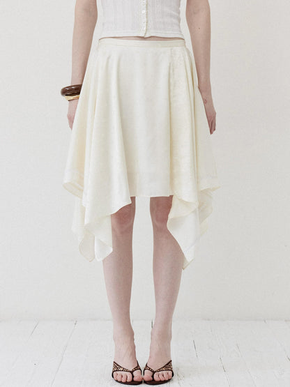 DKZ OFFICIAL Apricot Asymmetric Spliced Flared Women&