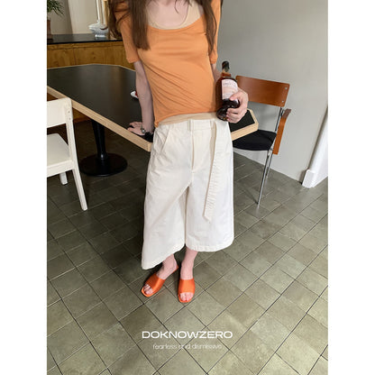 DKZ_OFFICIAL_Apricot_Belted_Button_Natural_Waist_Women&