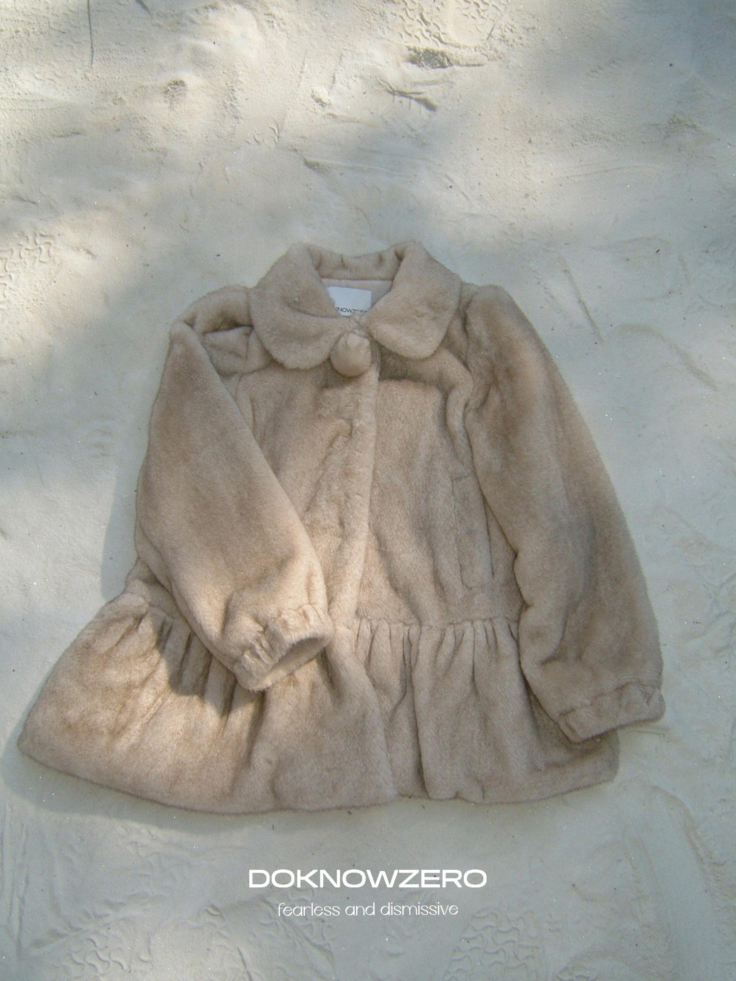DKZ OFFICIAL Apricot Court Doll Collar Midlength Women&