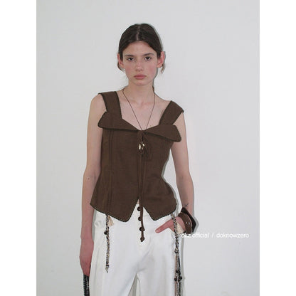 DKZ_OFFICIAL_Apricot_Lace_Trim_Turn_Down_Collar_Women&