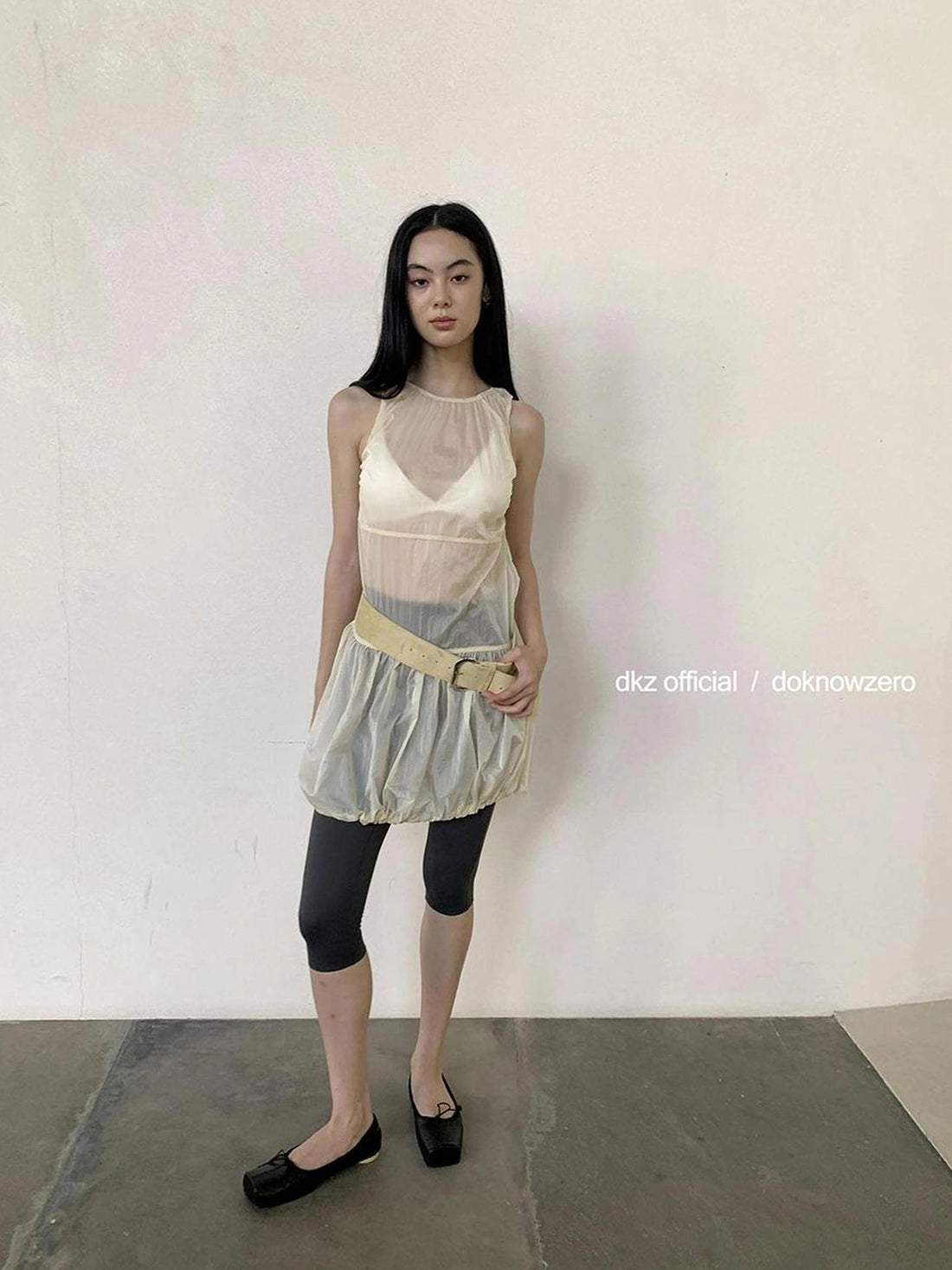 DKZ OFFICIAL Apricot Sleeveless Vest Dress