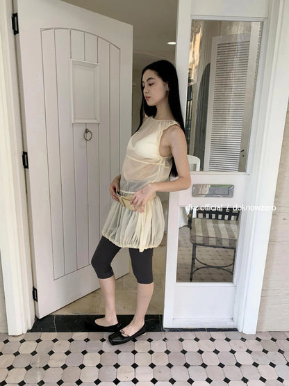 DKZ OFFICIAL Apricot Sleeveless Vest Dress