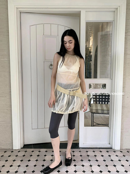 DKZ OFFICIAL Apricot Sleeveless Vest Dress