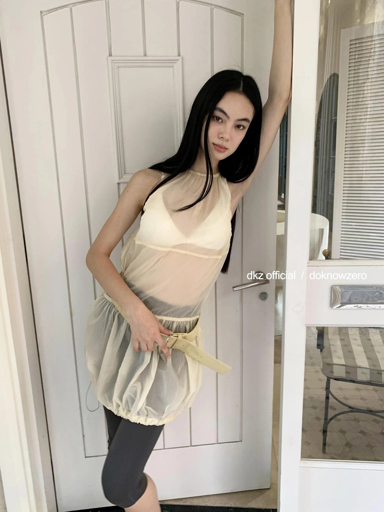 DKZ OFFICIAL Apricot Sleeveless Vest Dress