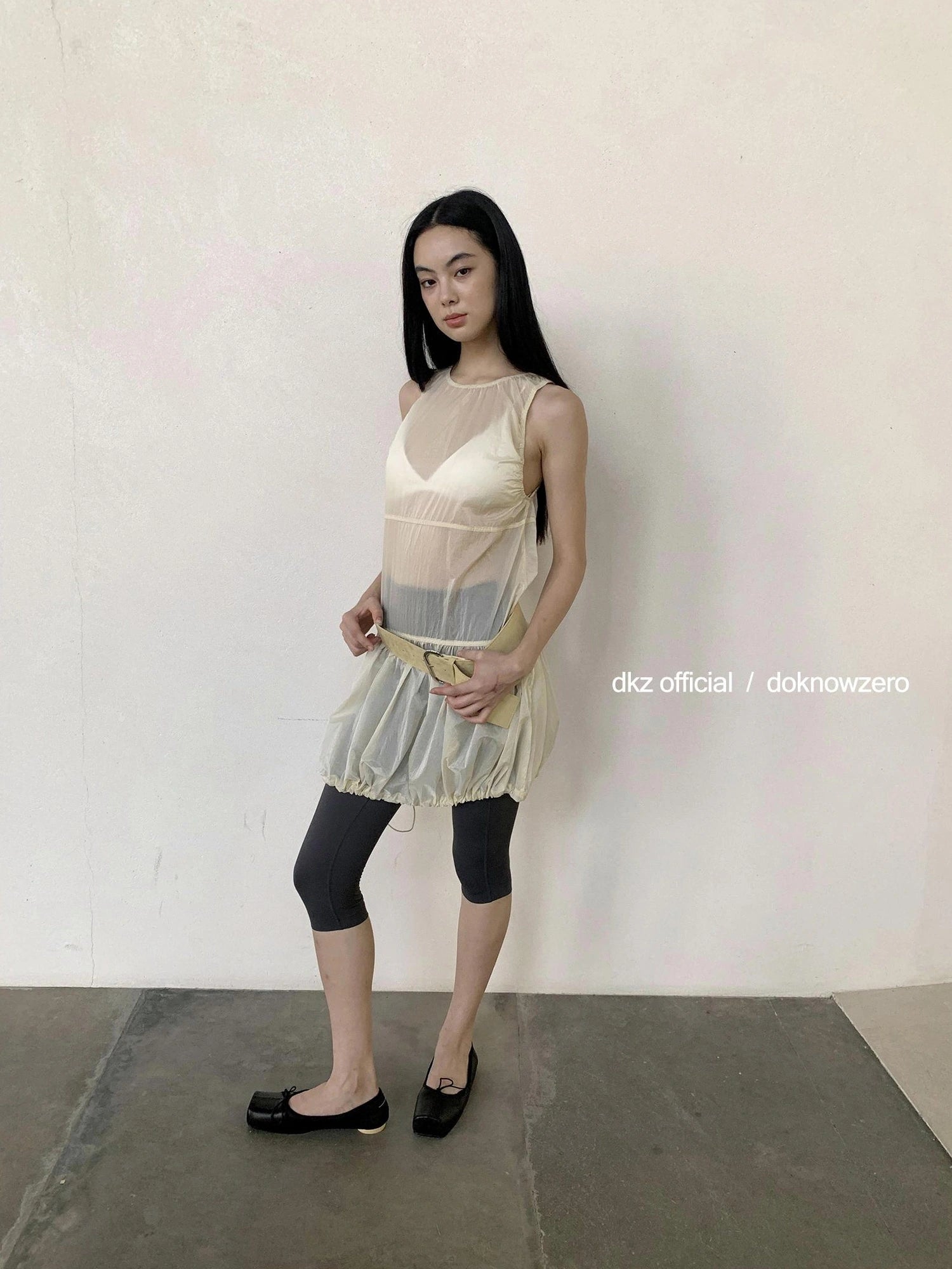 DKZ OFFICIAL Apricot Sleeveless Vest Dress