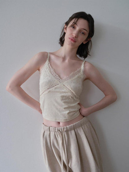 DKZ OFFICIAL Apricot V-neck Slim Layering Women&