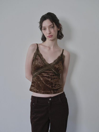 DKZ OFFICIAL Apricot V-neck Slim Layering Women&