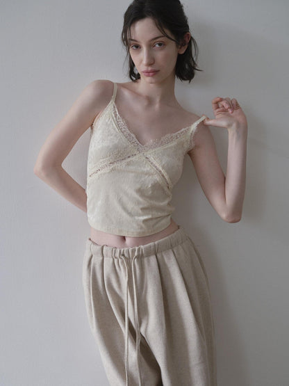 DKZ OFFICIAL Apricot V-neck Slim Layering Women&