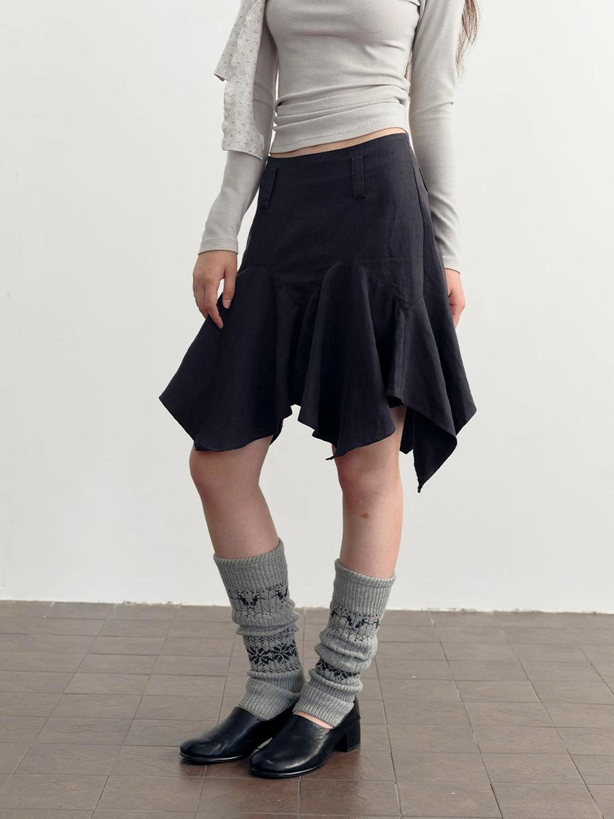 DKZ OFFICIAL Asymmetric Washed Lyocell Women&