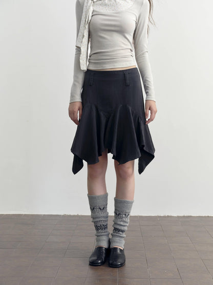 DKZ OFFICIAL Asymmetric Washed Lyocell Women&