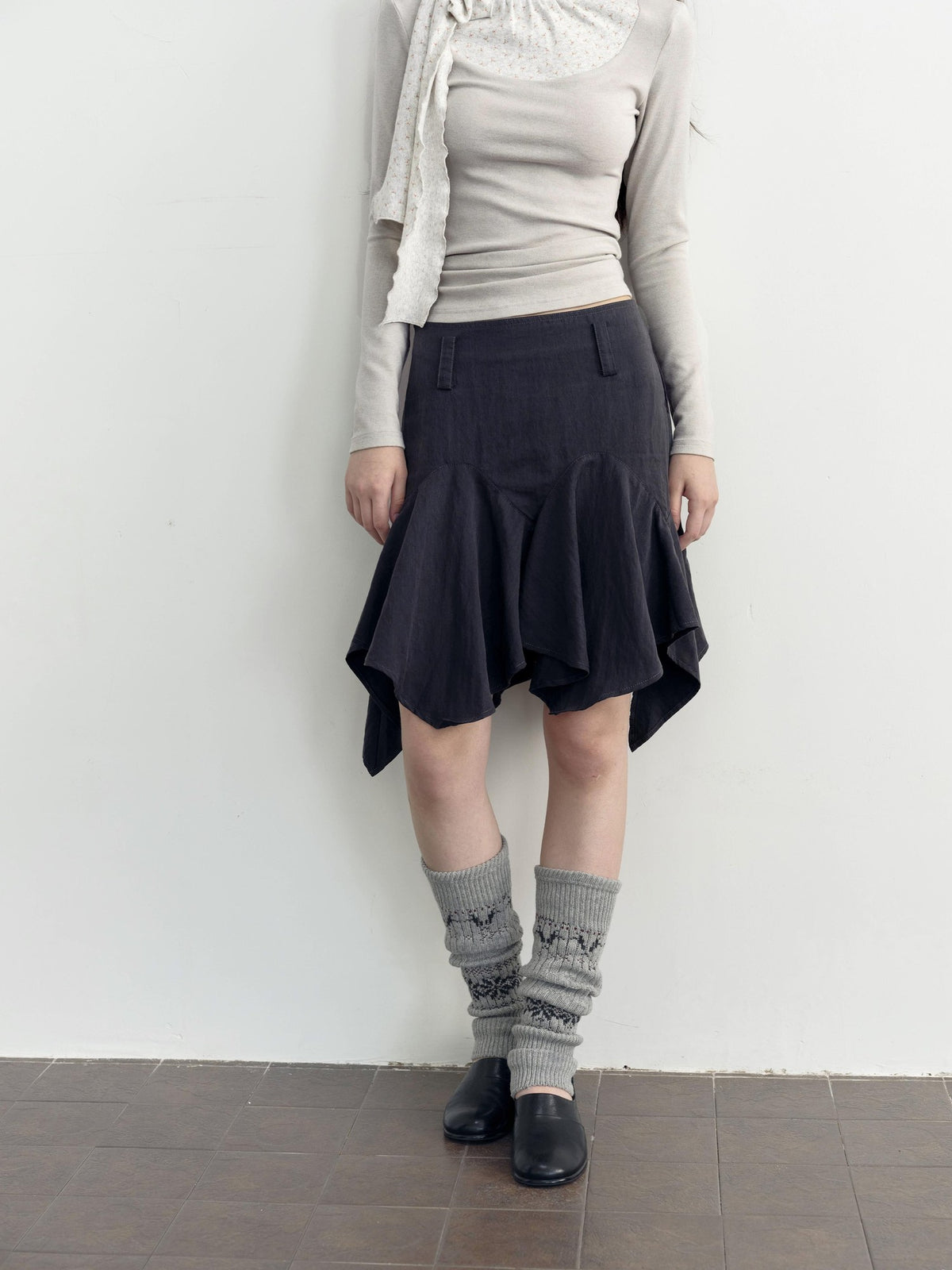 DKZ OFFICIAL Asymmetric Washed Lyocell Women&