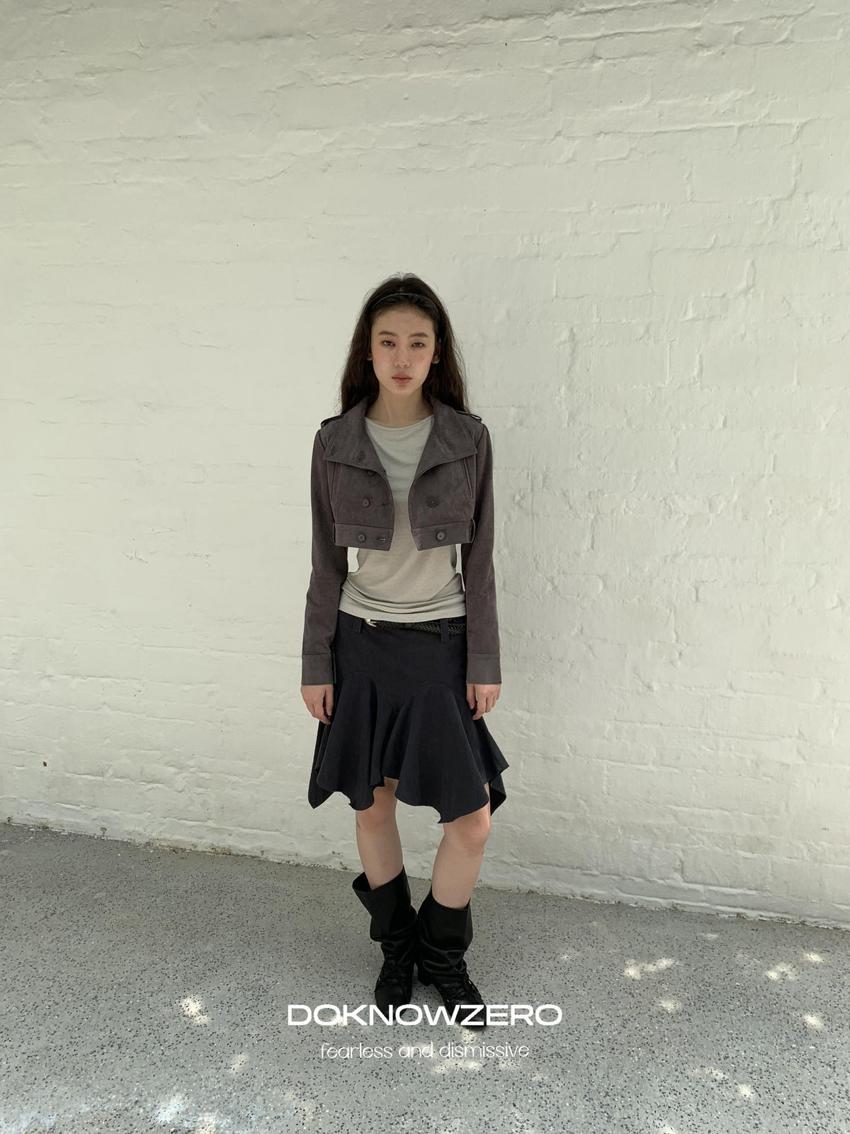 DKZ OFFICIAL Asymmetric Washed Lyocell Women&