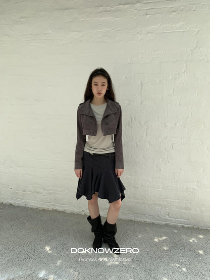 DKZ OFFICIAL Asymmetric Washed Lyocell Women&