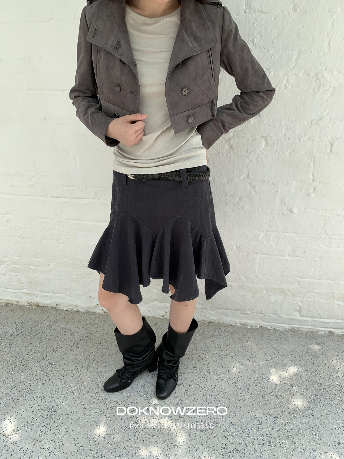 DKZ OFFICIAL Asymmetric Washed Lyocell Women&