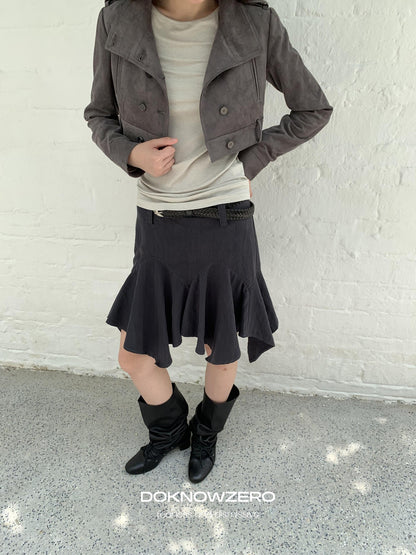 DKZ OFFICIAL Asymmetric Washed Lyocell Women&