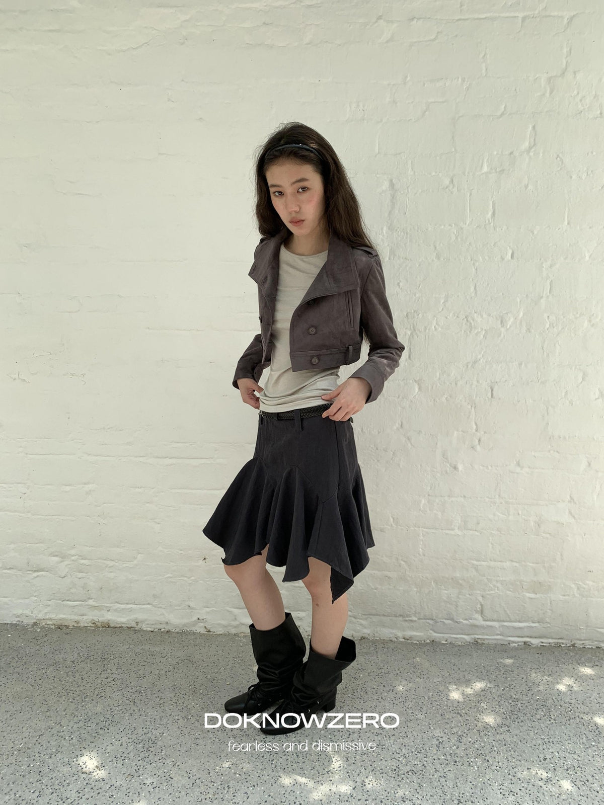 DKZ OFFICIAL Asymmetric Washed Lyocell Women&