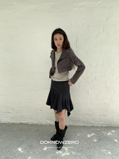 DKZ OFFICIAL Asymmetric Washed Lyocell Women&