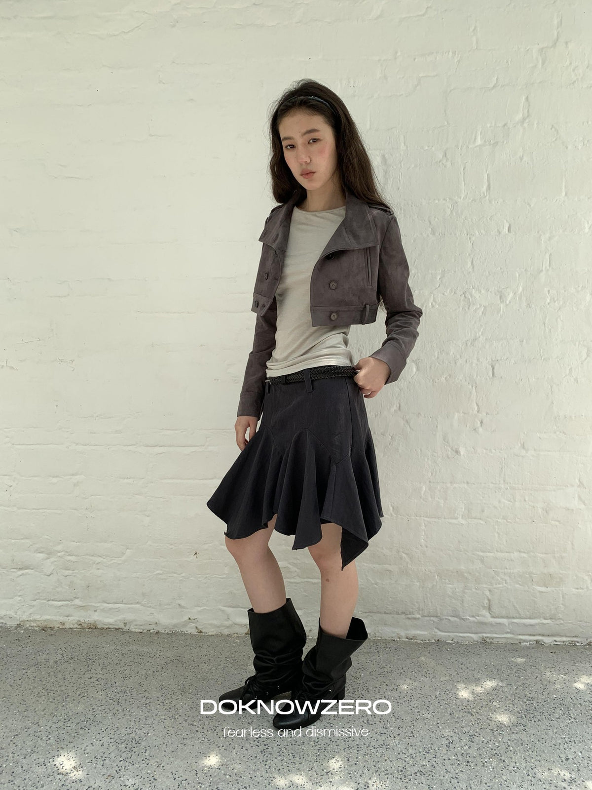DKZ OFFICIAL Asymmetric Washed Lyocell Women&