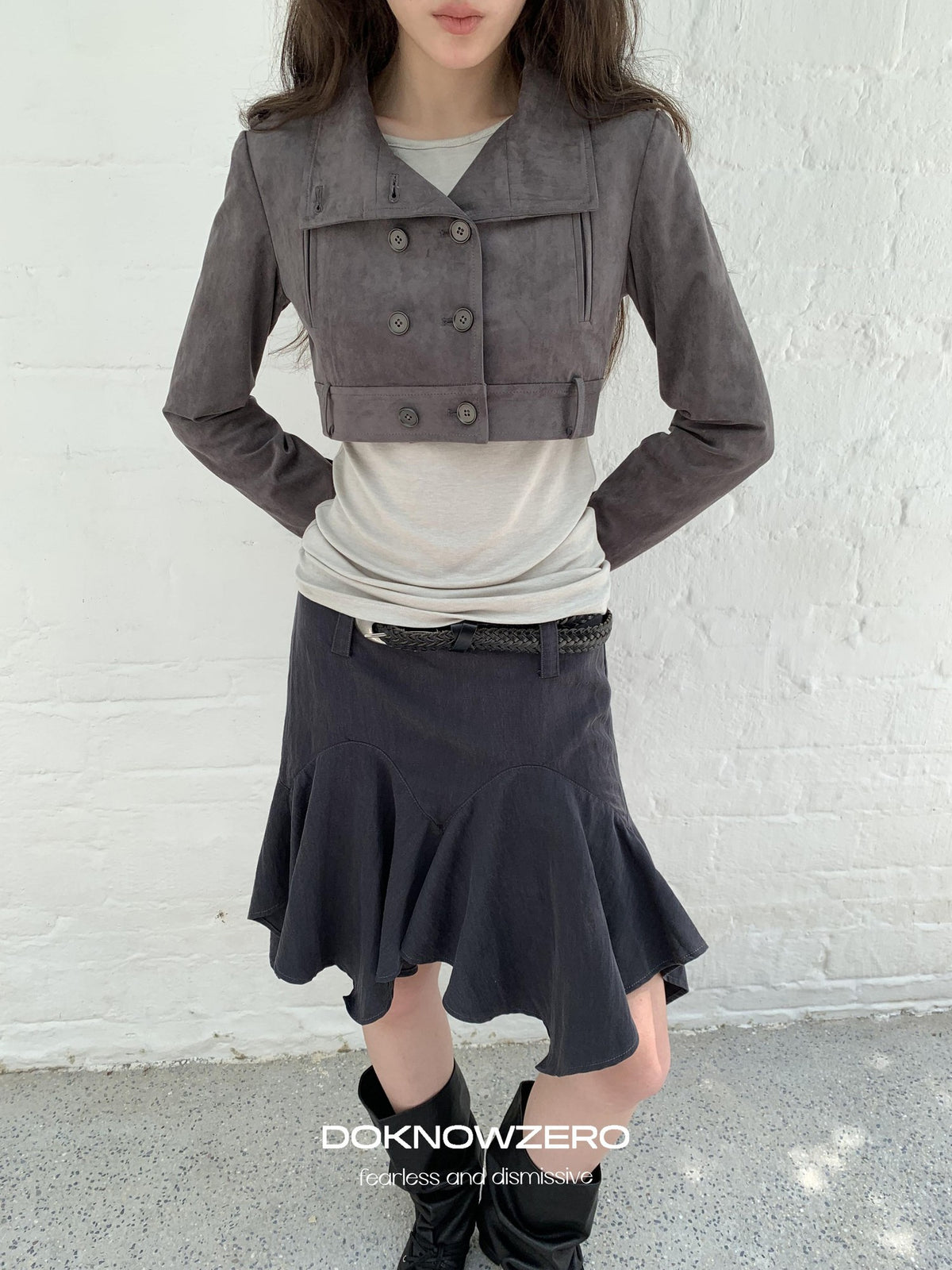 DKZ OFFICIAL Asymmetric Washed Lyocell Women&