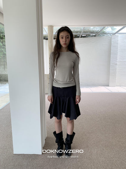 DKZ OFFICIAL Asymmetric Washed Lyocell Women&