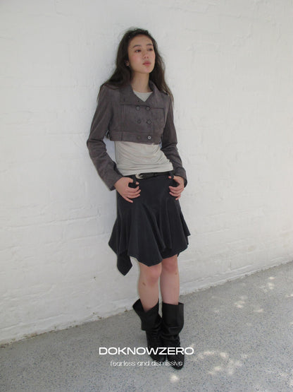 DKZ OFFICIAL Asymmetric Washed Lyocell Women&
