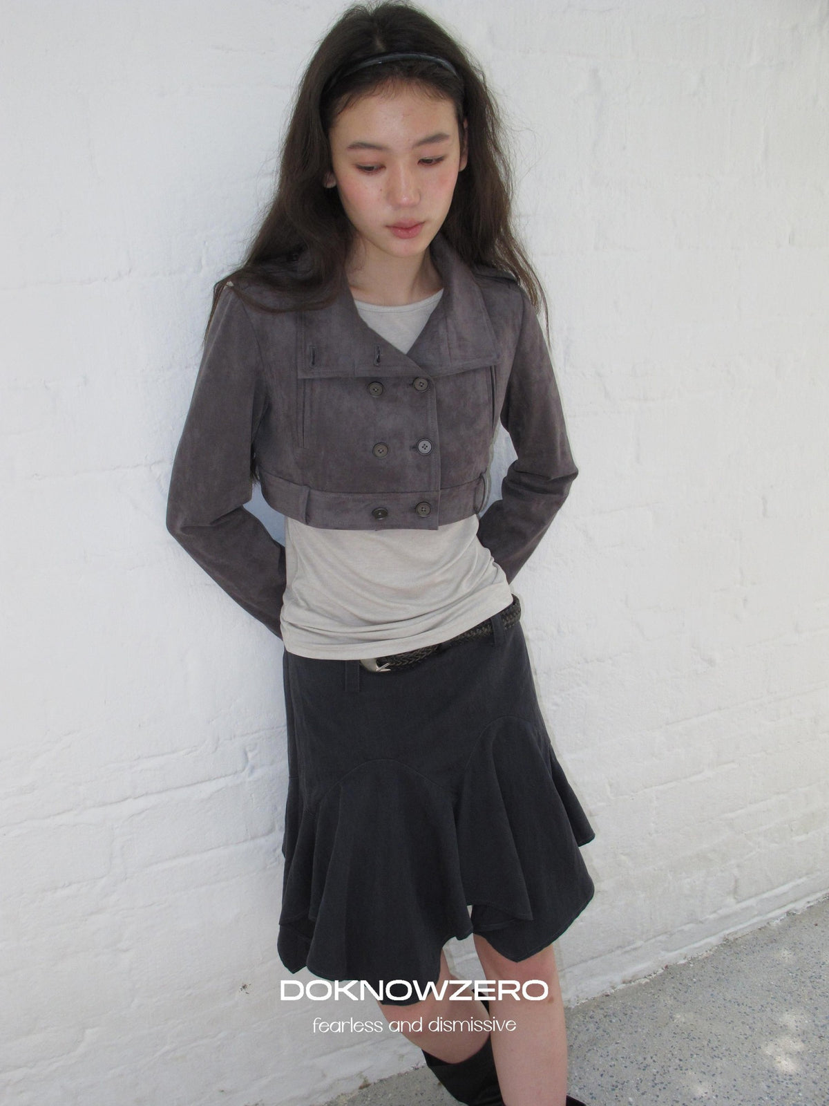 DKZ OFFICIAL Asymmetric Washed Lyocell Women&