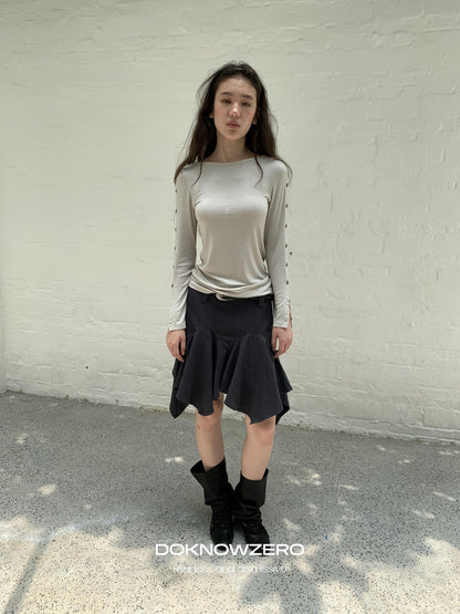 DKZ OFFICIAL Asymmetric Washed Lyocell Women&