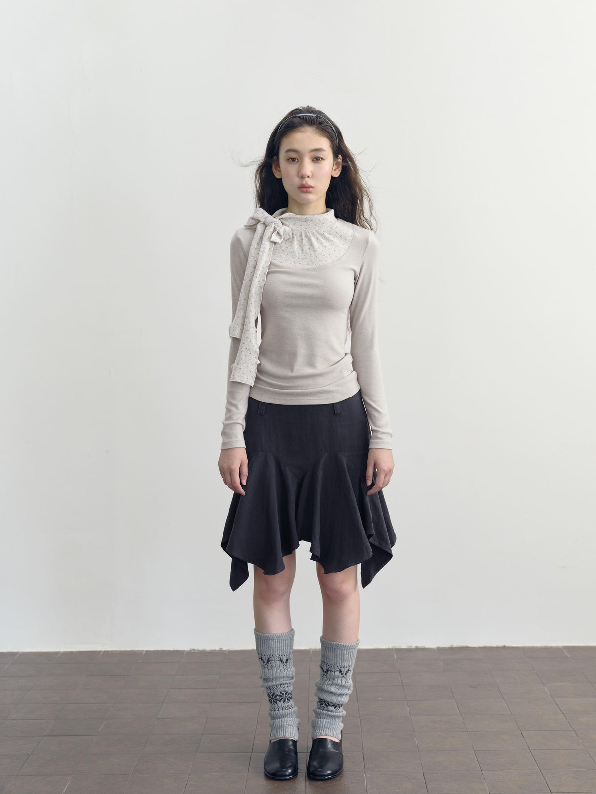 DKZ OFFICIAL Asymmetric Washed Lyocell Women&