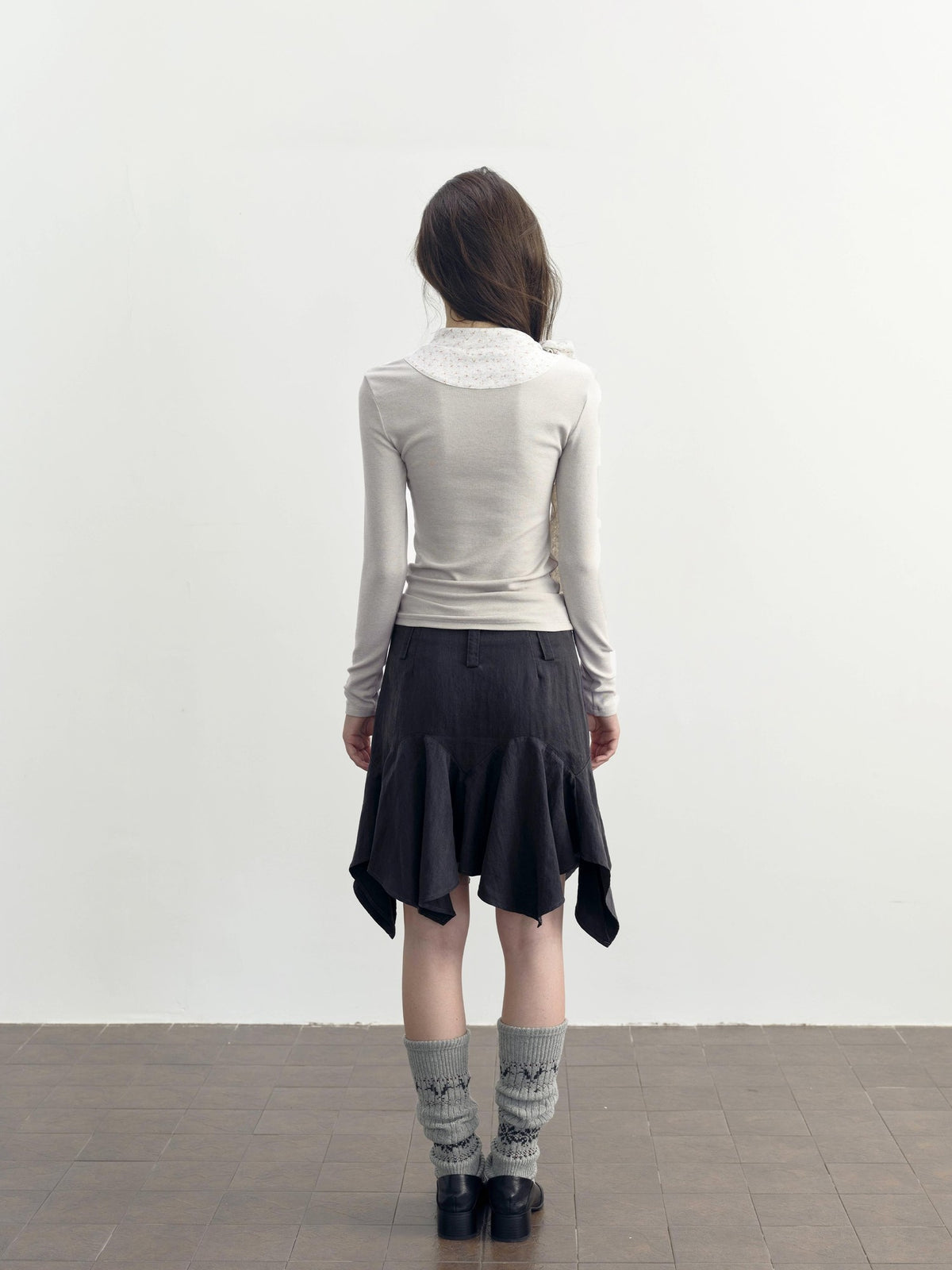 DKZ OFFICIAL Asymmetric Washed Lyocell Women&