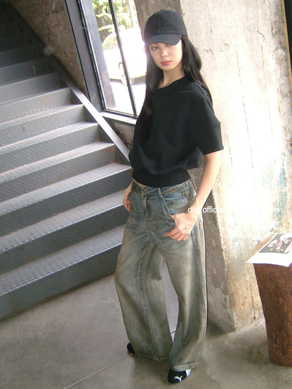 DKZ OFFICIAL Asymmetrical Slouchy Knit Top