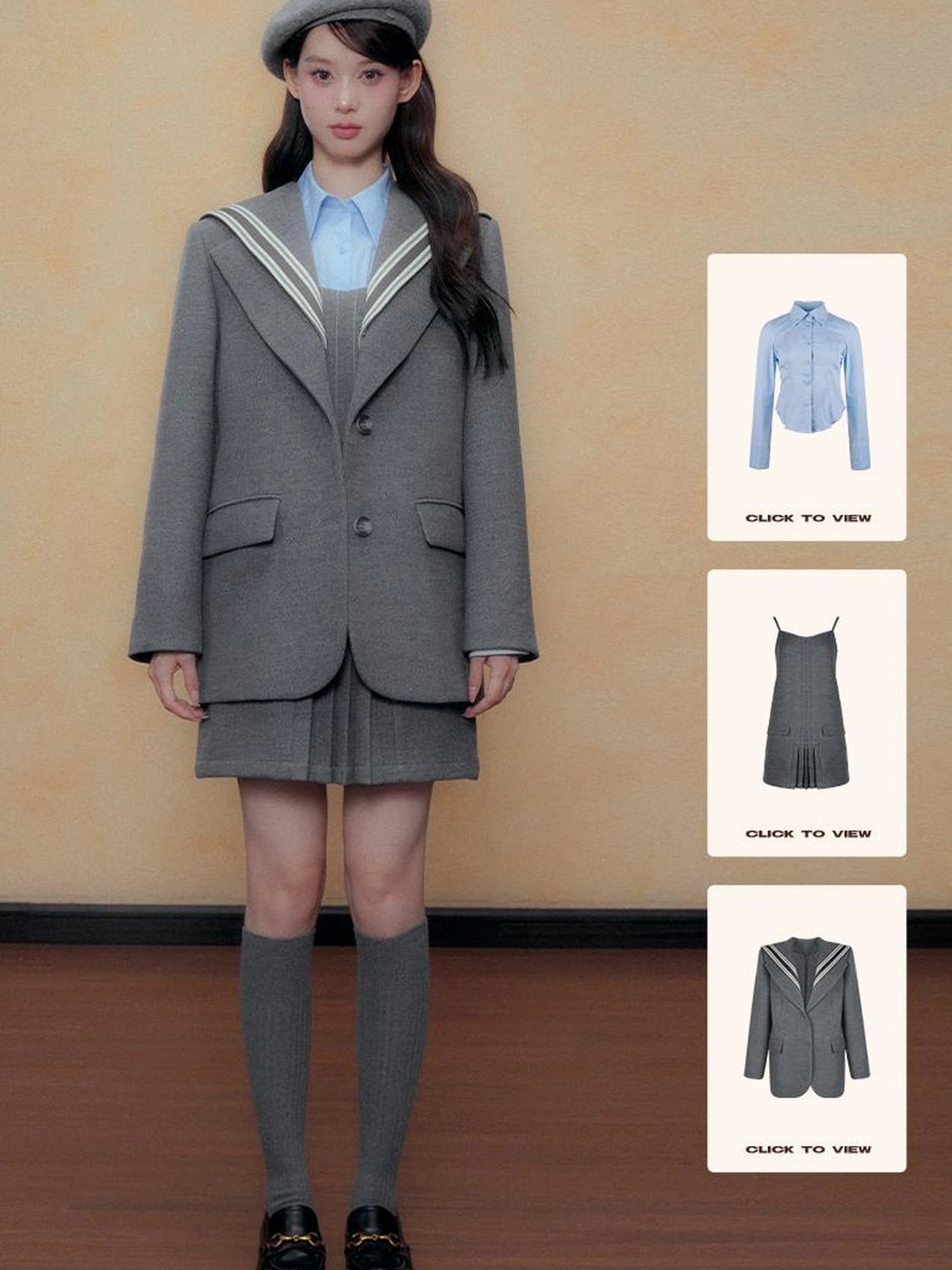 DKZ OFFICIAL Autumn Winter College Nautical Blazer