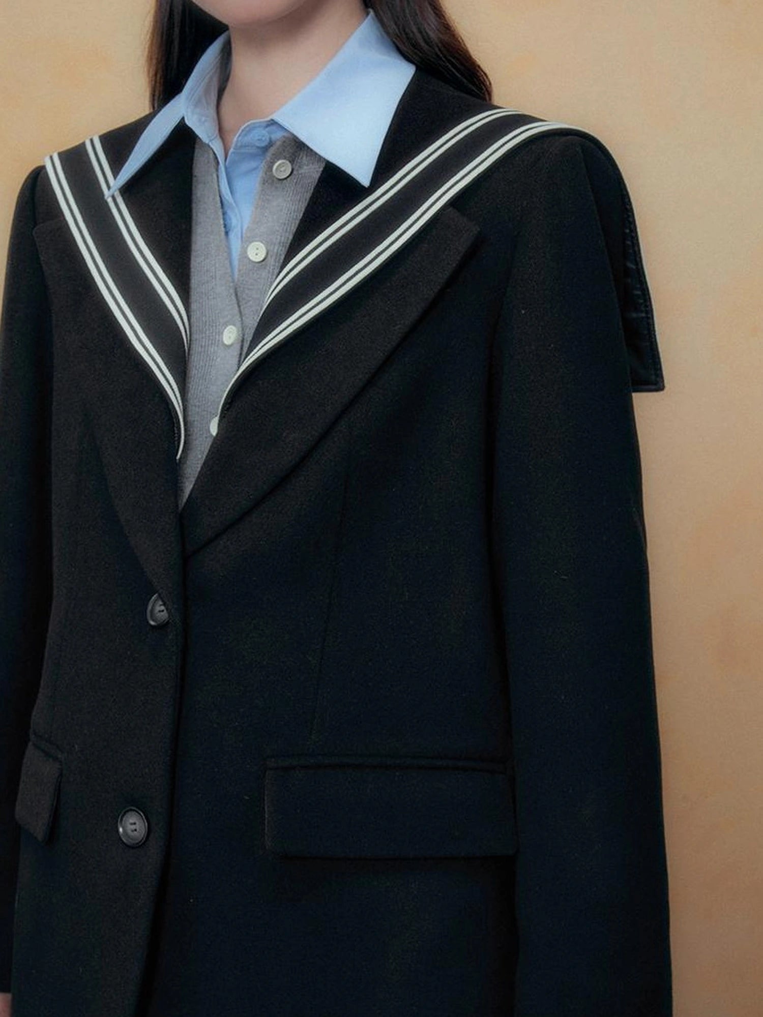 DKZ OFFICIAL Autumn Winter College Nautical Blazer