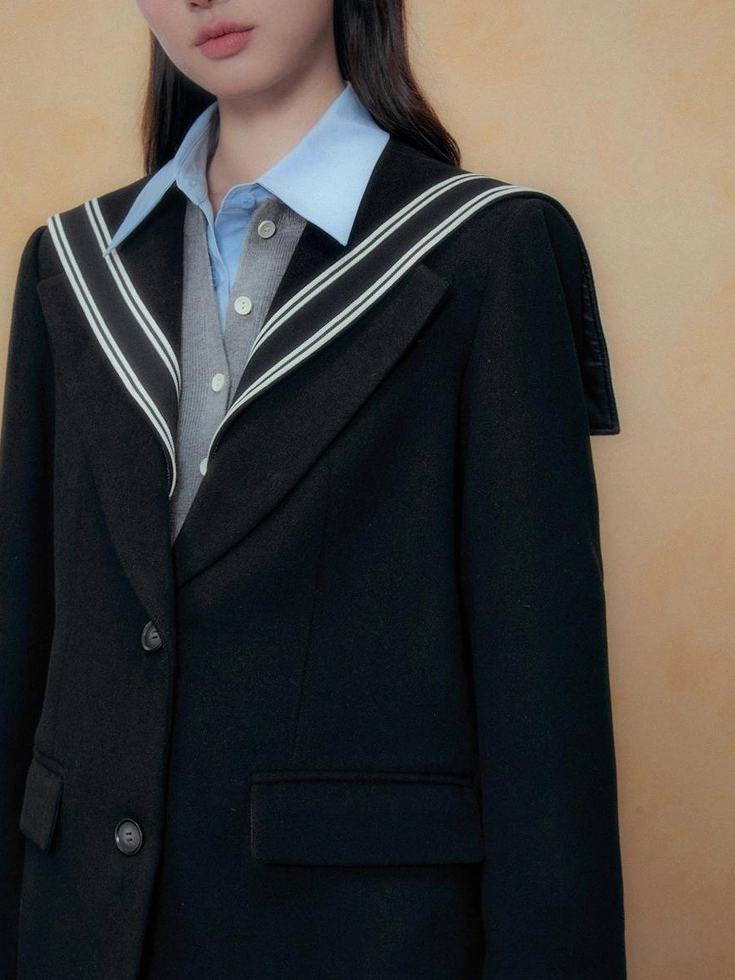 DKZ OFFICIAL Autumn Winter College Nautical Blazer