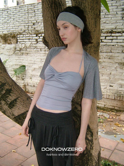 DKZ OFFICIAL Ballet Inspired Twisted Knot Halter Women&