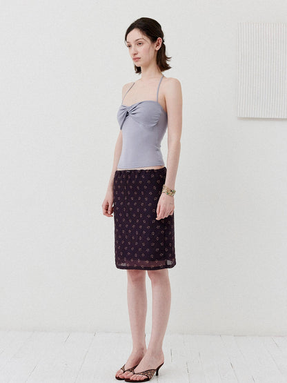 DKZ OFFICIAL Ballet Inspired Twisted Knot Halter Women&