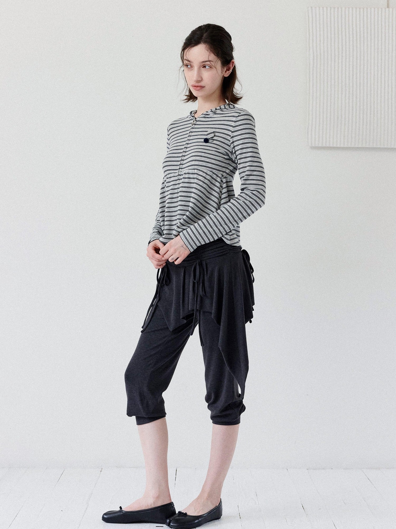 DKZ OFFICIAL Ballet Layered Asym Hem Paneling Women&